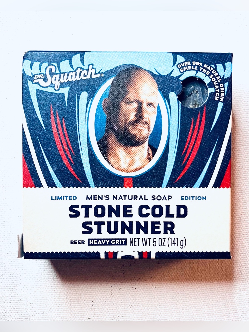 Men’s Soap Squatch Stone Cold Stunner Men’s Natural Soap - Blue/Red